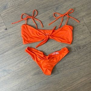 Two Piece Mafia Orange Bikini Size Medium